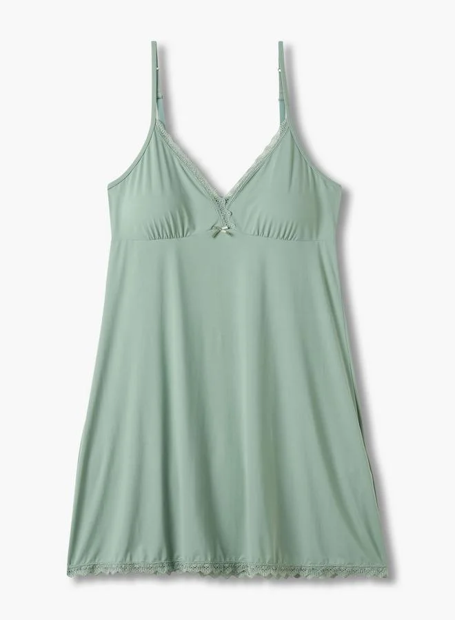 Splash FAV Slip Dress Sleeveless Lace Trim